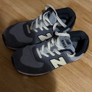 New Balance Gray and Cream Sneakers